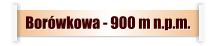 Borwkowa - 900 m n.p.m.