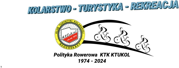 rok zał. 1974 Polityka Rowerowa  KTK KTUKOL 1974 - 2024 KOLARSTWO - TURYSTYKA - REKREACJA